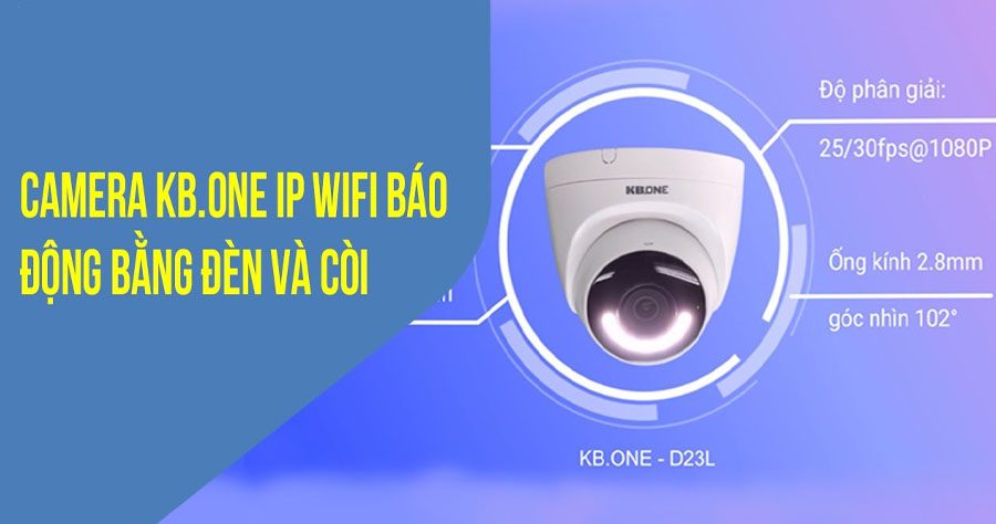 Bán camera IP WIFI bán cầu 2.0MP KBONE KN-D23L giá rẻ