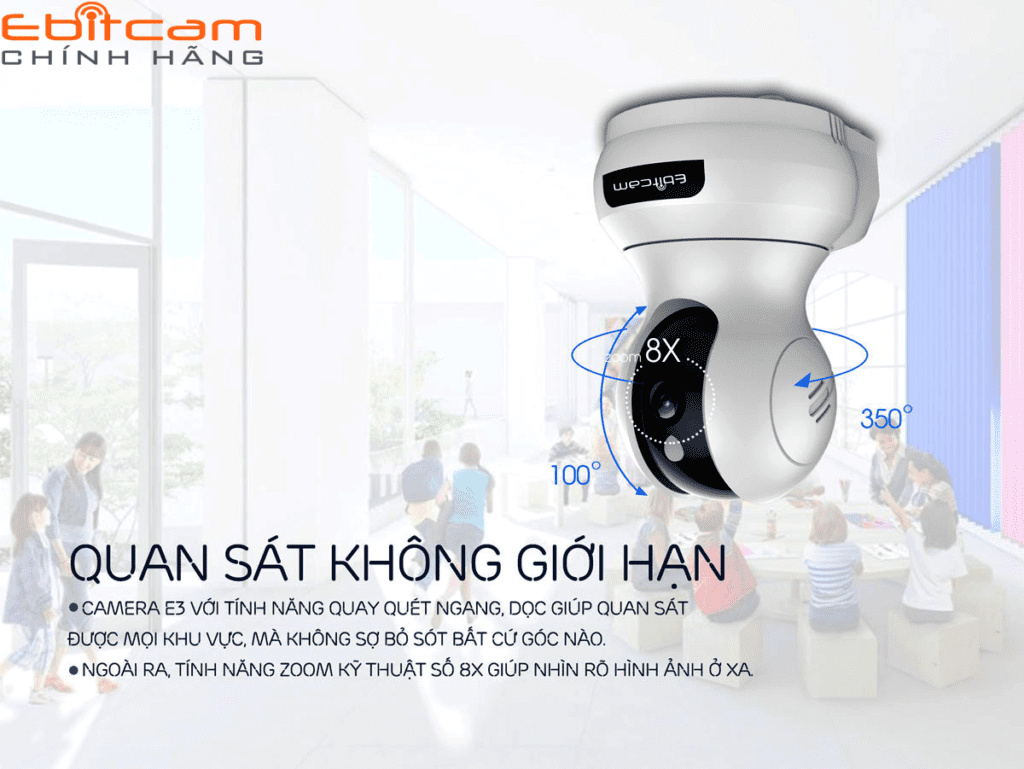 Camera IP Wifi EBITCAM E3 4MP