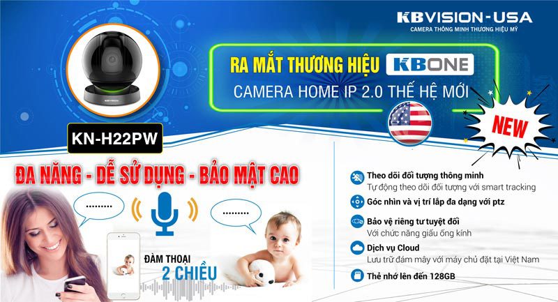 Camera IP Wifi 2MP KBONE KN-H22PW